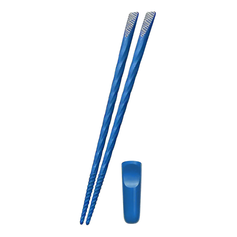 Smooth Spiral Chopsticks With Holders / Rests 6 Colours