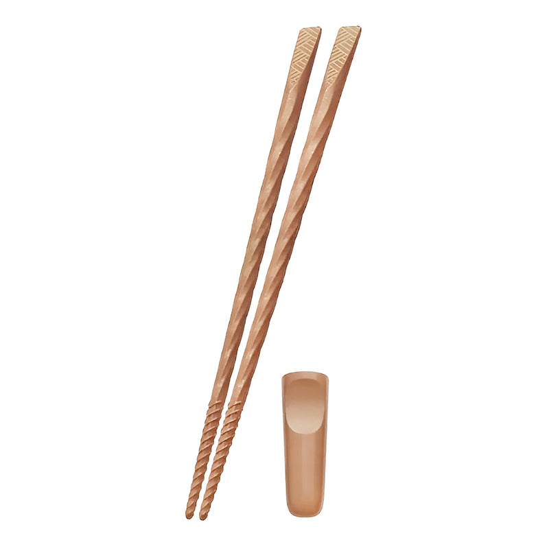 Smooth Spiral Chopsticks With Holders / Rests 6 Colours