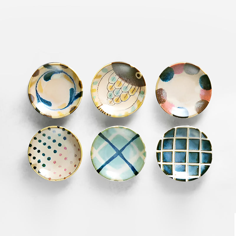 Japanese Ceramic Sauce Dish Set of 6 Gift Set