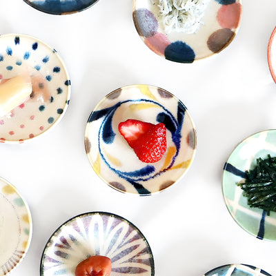 Japanese Ceramic Sauce Dish Set of 6 Gift Set