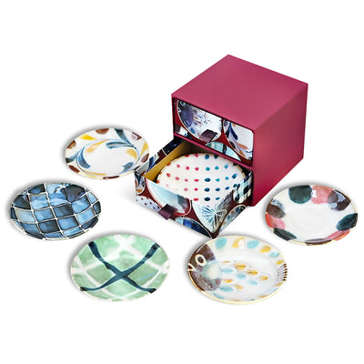 Japanese Ceramic Sauce Dish Set of 6 Gift Set