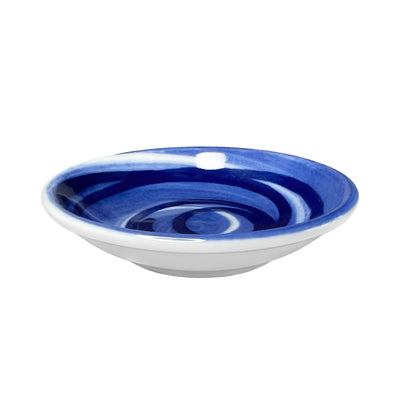 Japanese Sauce Dish 9cm Blue Swirl
