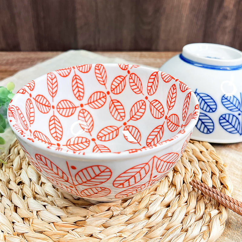 Japanese Ceramic Rice Bowl 13cm Haruya Red