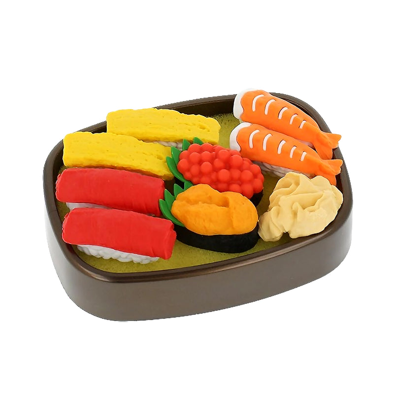 Japanese Iwako Puzzle Eraser SUSHI OKE 10pk