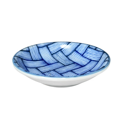 Japanese Sauce Dish 9cm Ajiromon Blue
