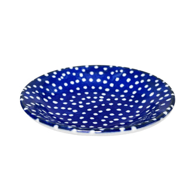 Japanese Sauce Dish 10cm Dots Blue
