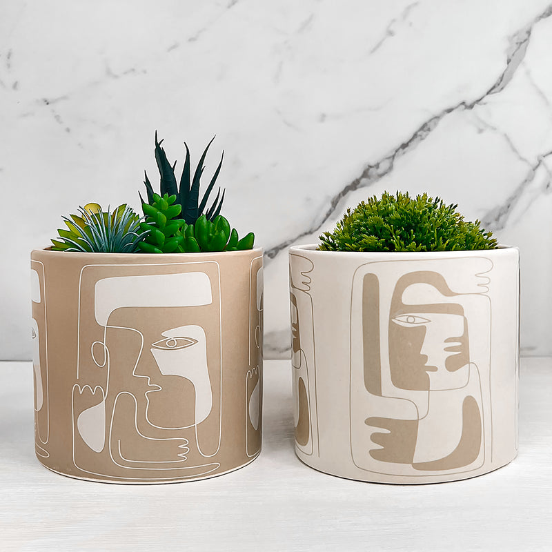 Diego Ceramic Planter & Pot 13.5cm Latte