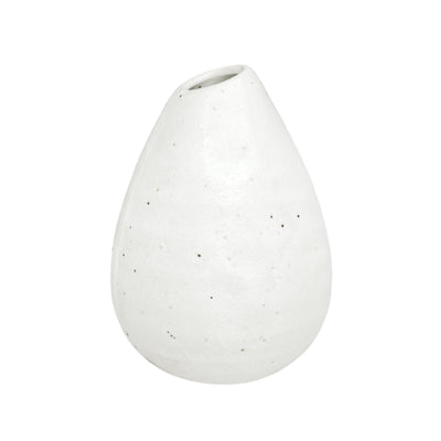 Japanese Mini Tear Drop Vase White Snow