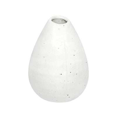 Japanese Mini Tear Drop Vase White Snow