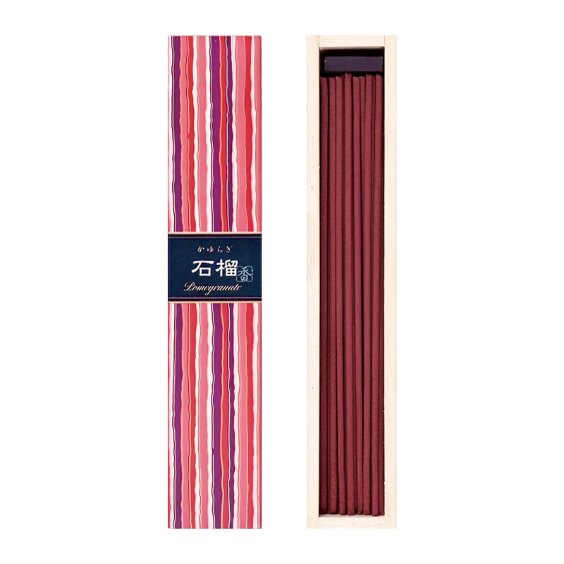 KAYURAGI Japanese Cypress Incense 40 sticks Pomegranate