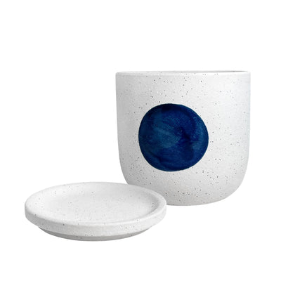 Blot Ceramic Planter & Pot With Saucer 11.5cm