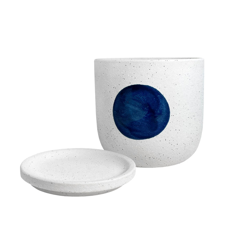Blot Ceramic Planter & Pot With Saucer 11.5cm