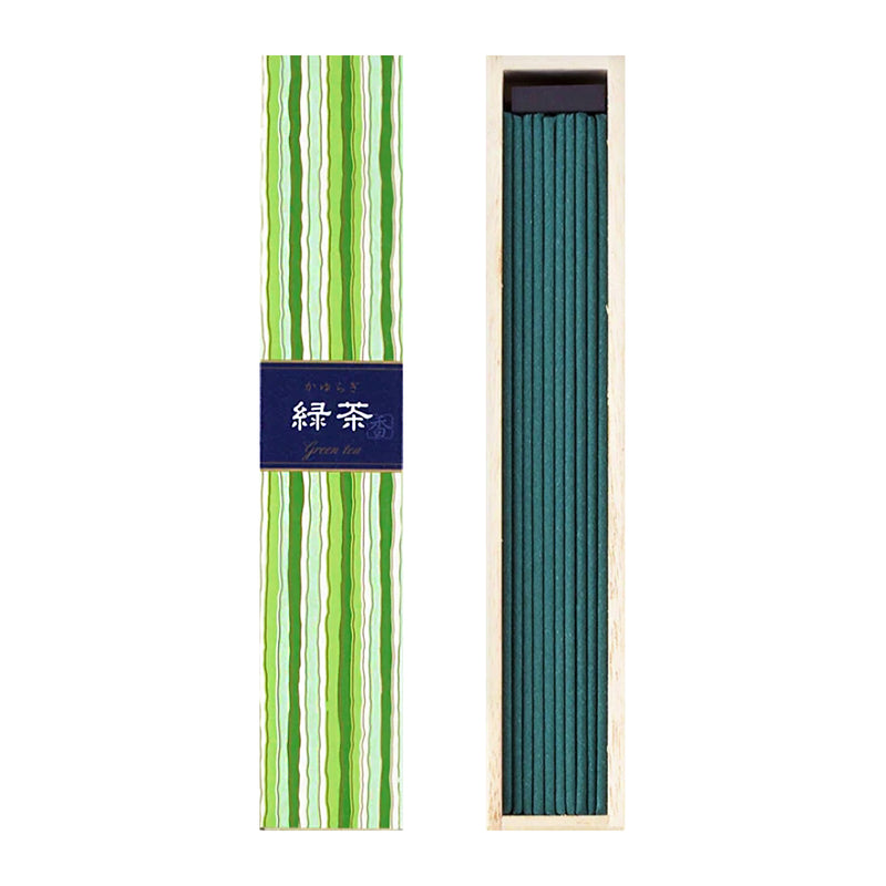 KAYURAGI Japanese Cypress Incense 40 sticks Green Tea