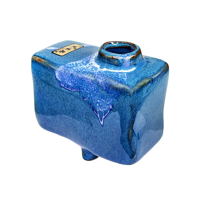 Japanese Mitsuashi Mini Cuboid Vase Waves