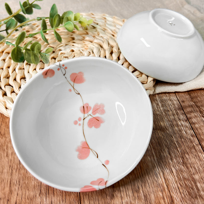 Japanese Sauce Dish 11cm Vines Pink