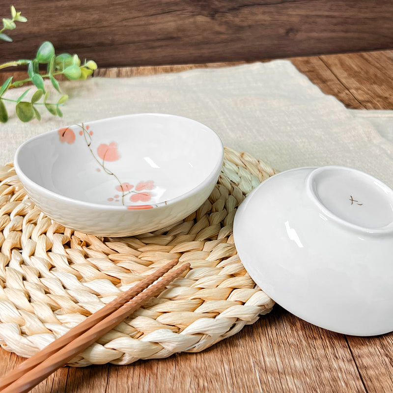 Japanese Sauce Dish 11cm Vines Pink