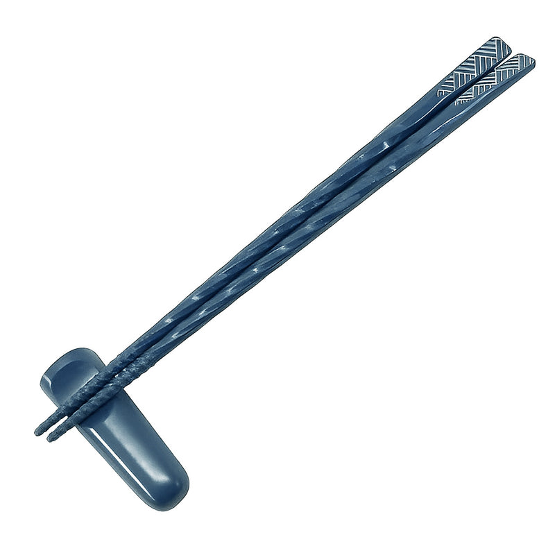 Smooth Spiral Chopsticks With Holders / Rests 6 Colours