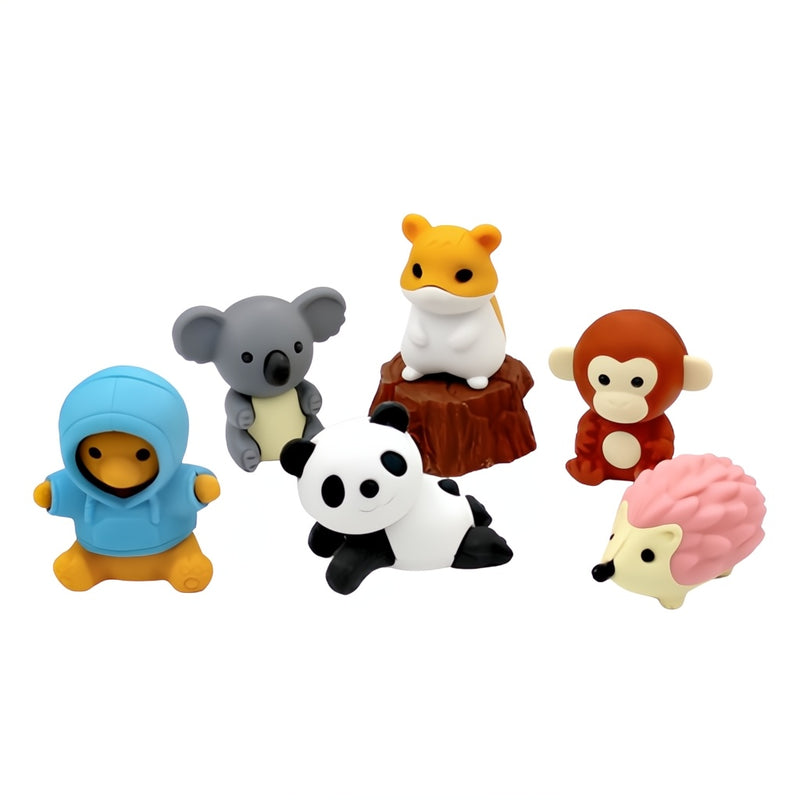 Japanese Iwako Puzzle Eraser ANIMALS IN FOREST 7pk