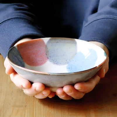 Japanese Ceramic Side Bowl 14.5cm Awasaka Pink Tenda