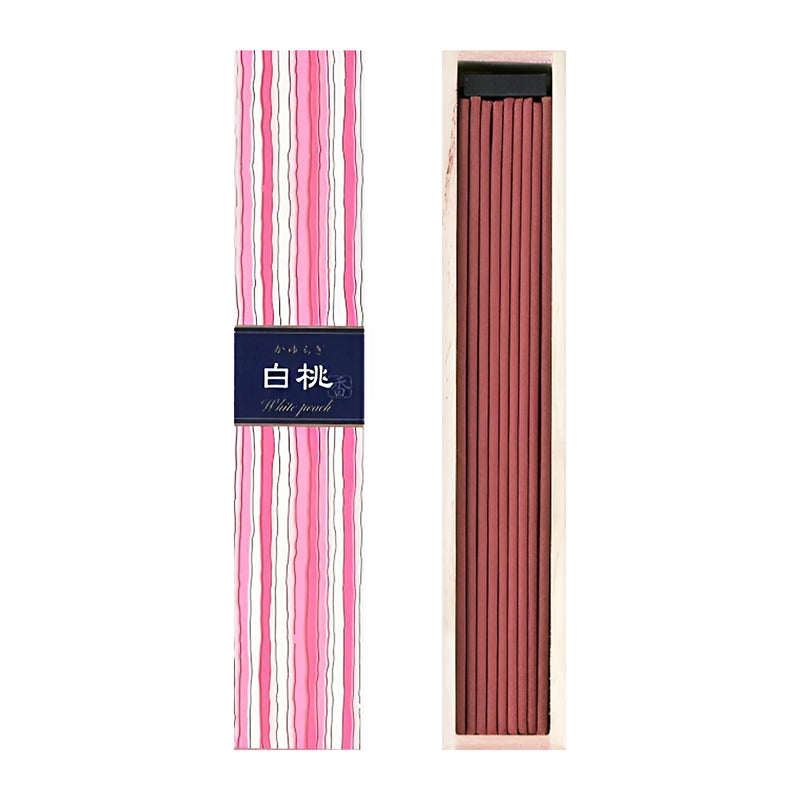 KAYURAGI Japanese Cypress Incense 40 sticks White Peach