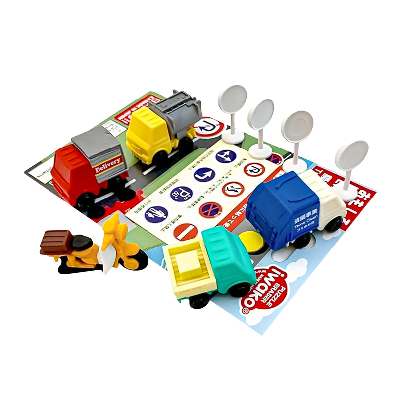 Japanese Iwako Puzzle Eraser Traffic Signs 7pk