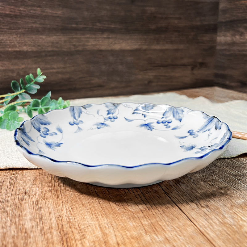 Yomashita Side Plate 19cm Grape Vines Made In Japan