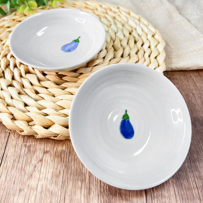 Japanese Ceramic Sauce Dish 9cm Light Purple Eggplant