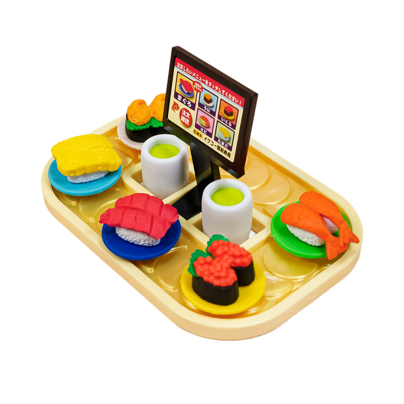Japanese Iwako Puzzle Eraser Conveyor Belt Sushi 9pk