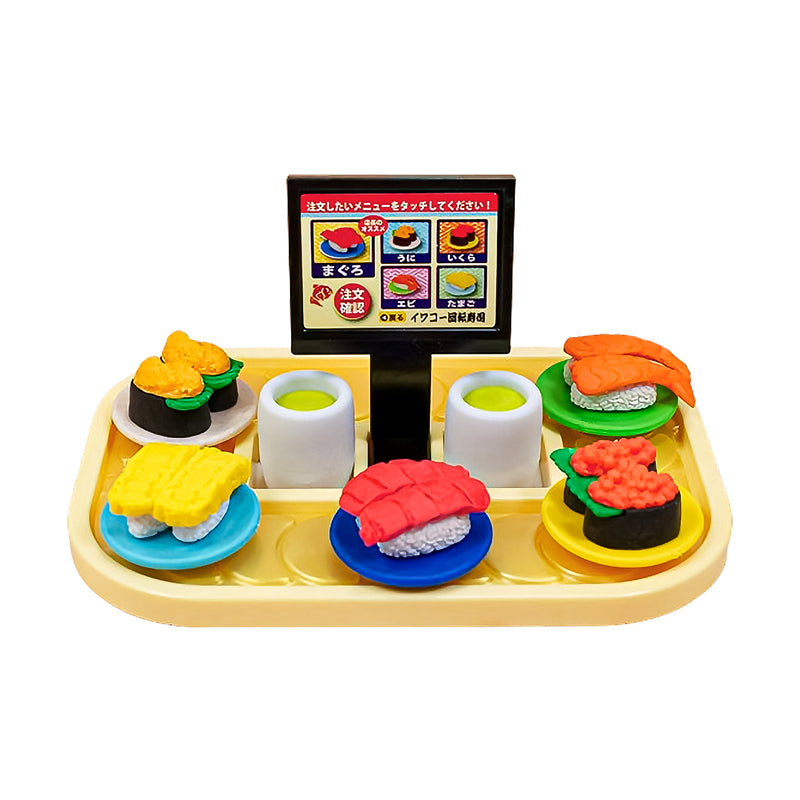 Japanese Iwako Puzzle Eraser Conveyor Belt Sushi 9pk