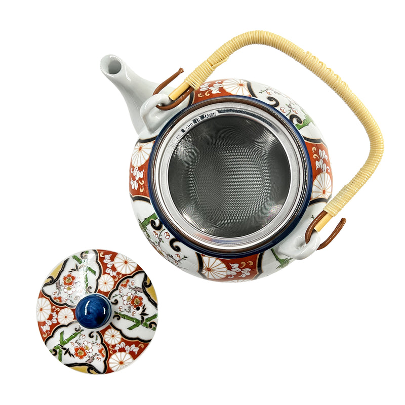 Japanese Traditional Tea Pot Handcrafted Seijaku-e