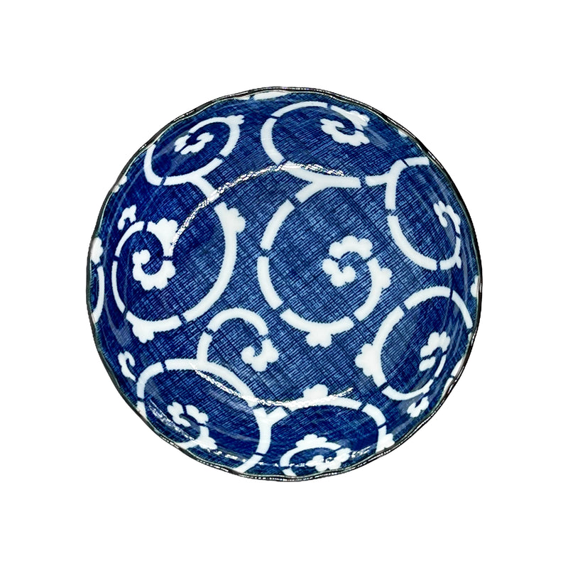 Japanese Ceramic Serving Bowl 16.5cm Wave Vortex