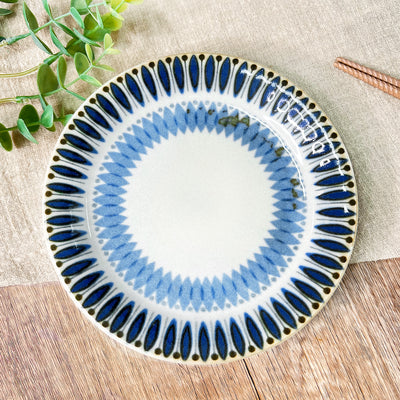 Japanese Side Plate 17cm Mino Ware Retro