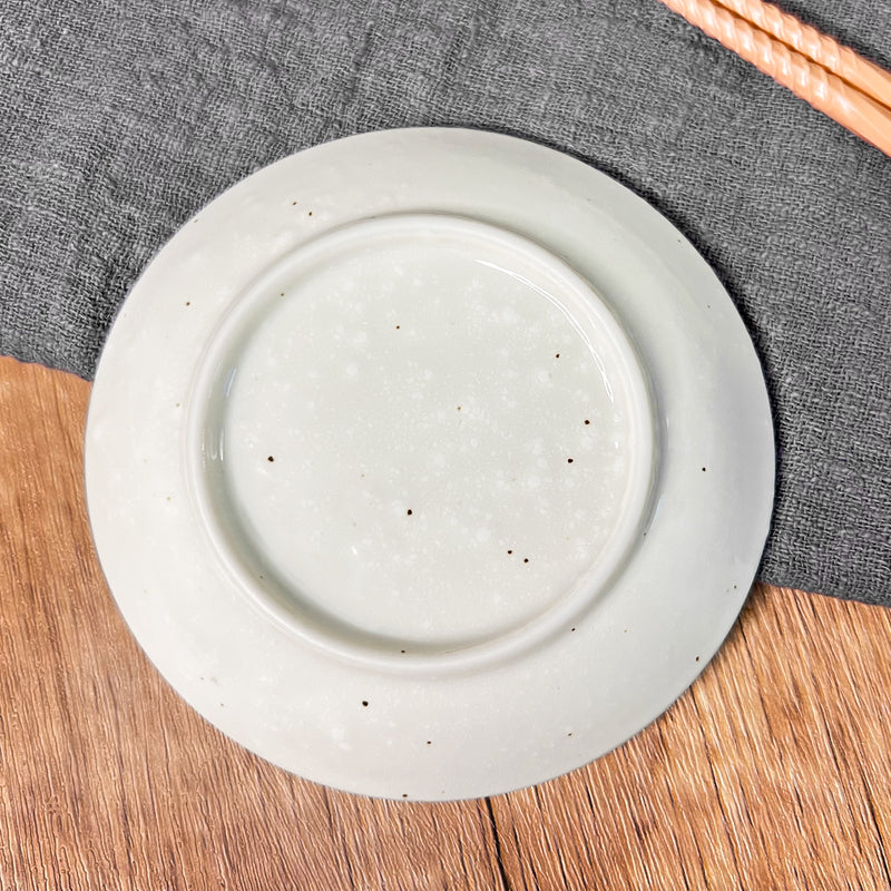 Japanese Sauce Dish 10cm White Brush