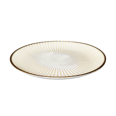 Japanese Side Plate 20.5cm Minoru Touki Sendan Cream