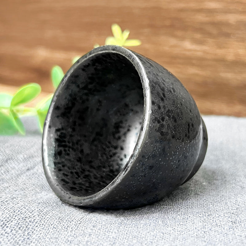 Japanese Tea Sake Cup Ochoko 5.5cm Black
