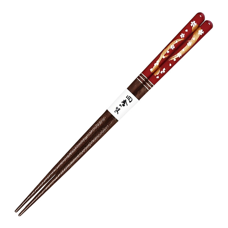 Natural Wood Chopsticks Gold-Embossed Cherry Blossom 21cm Made In Japan