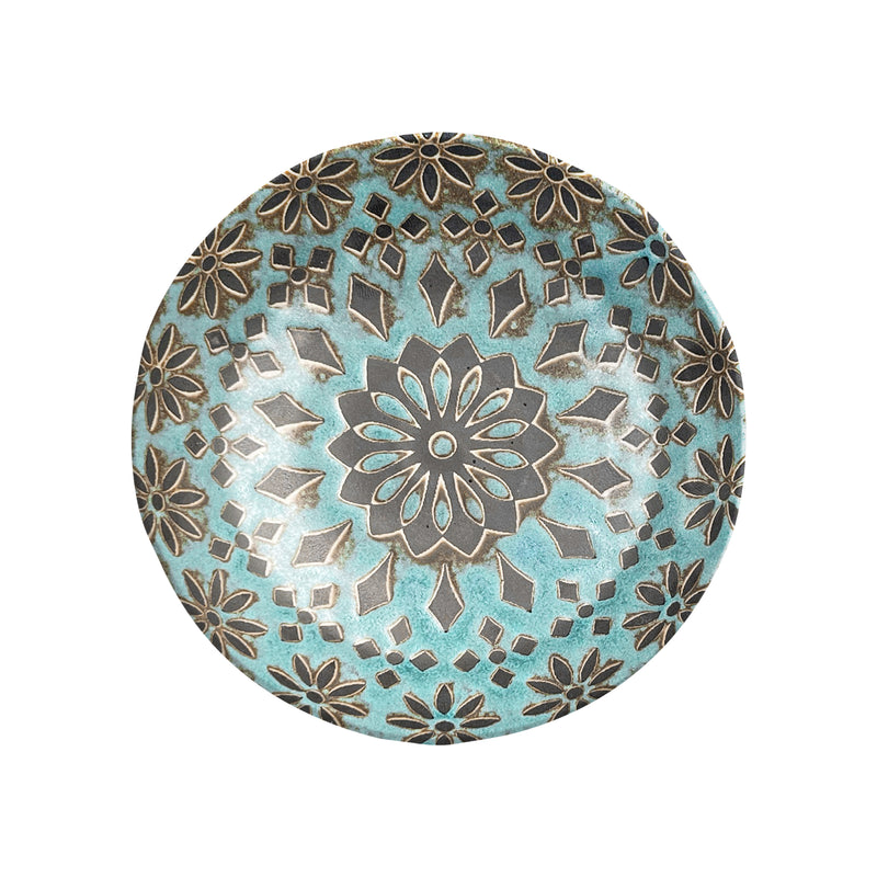 Japanese Side Plate 16.5cm Zahra Turquoise Blue