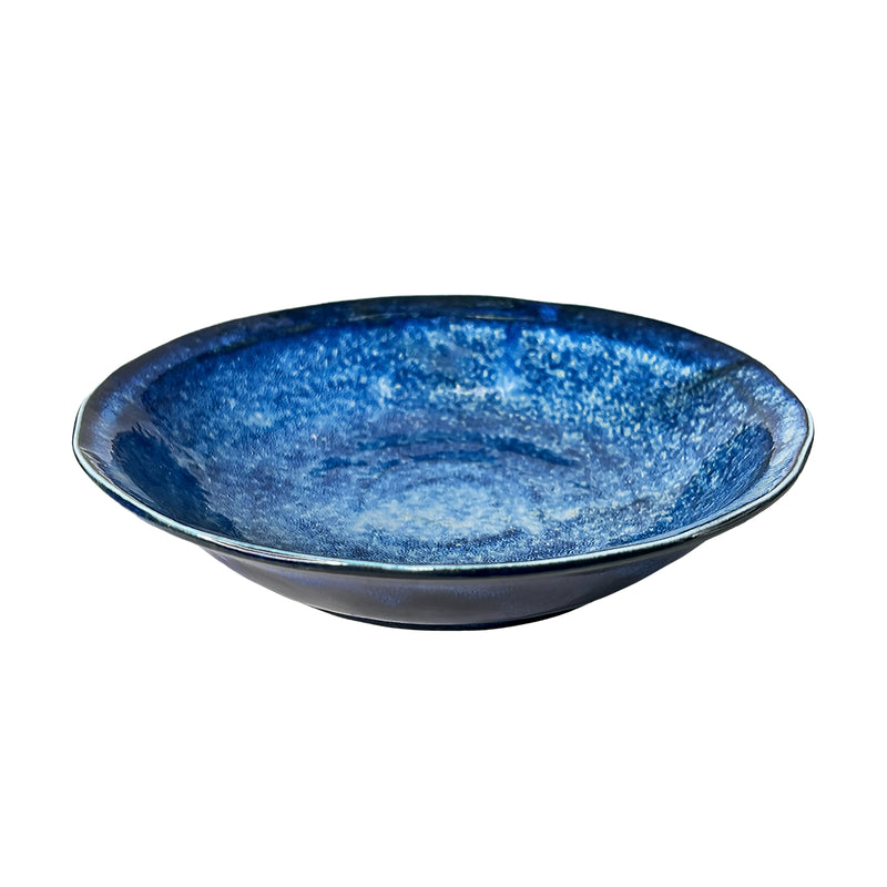 Japanese Serving Plate 21.5cm Ocean Navy Blue