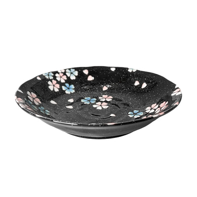 Japanese Ceramic Plate 14cm Midnight Sakura