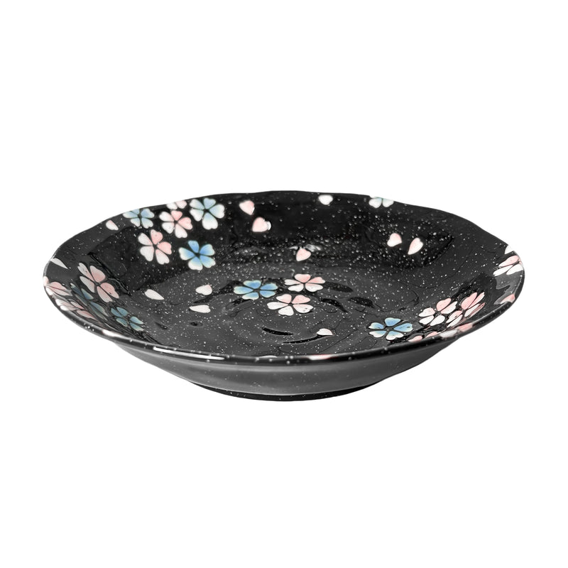 Japanese Ceramic Plate 14cm Midnight Sakura