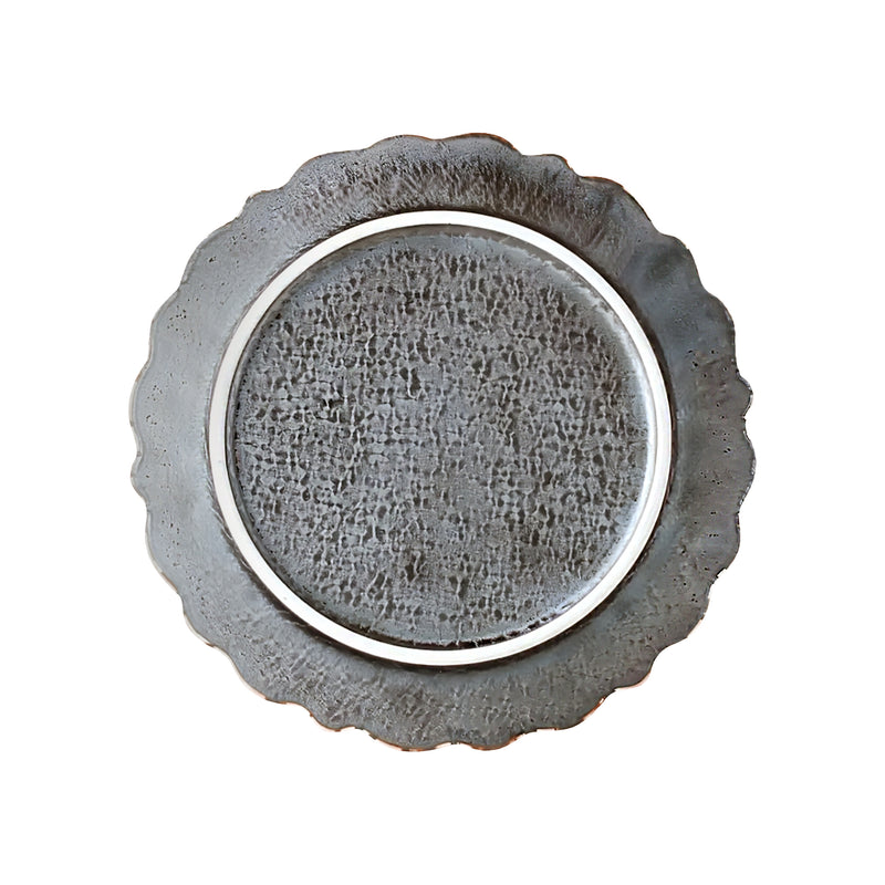 Japanese Plate 23cm Minorutouki Omnis Kuro Brown