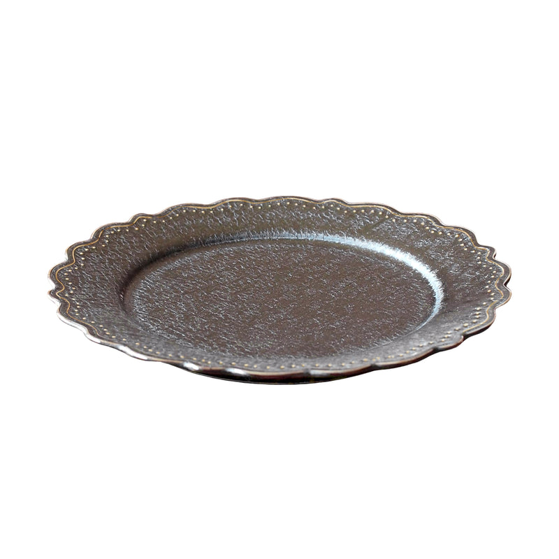 Japanese Plate 23cm Minorutouki Omnis Kuro Brown