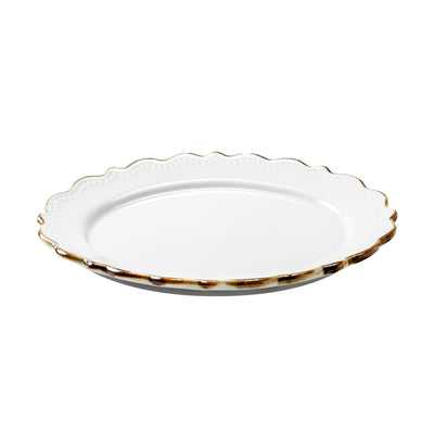 Japanese Plate 23cm Minorutouki Omnis Kuro White