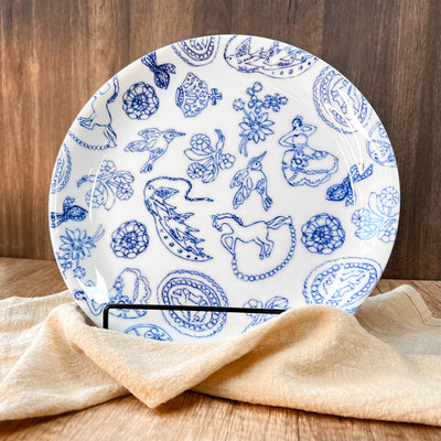 Maebata Dinner Plate 24.5cm Brooches Made In Japan