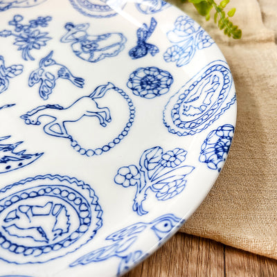 Maebata Dinner Plate 24.5cm Brooches Made In Japan