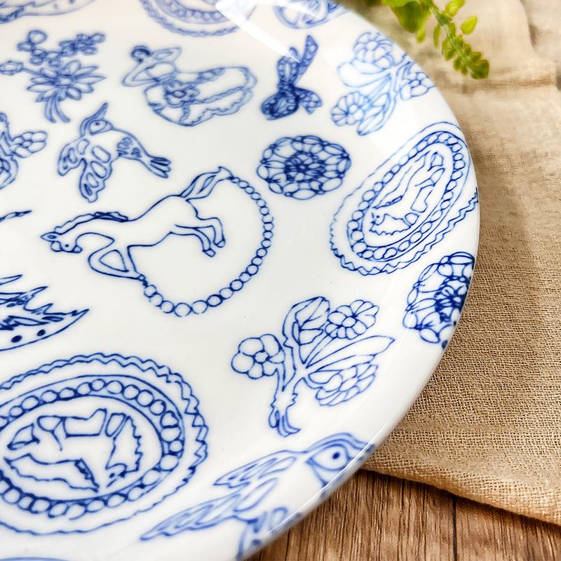 Maebata Dinner Plate 24.5cm Brooches Made In Japan