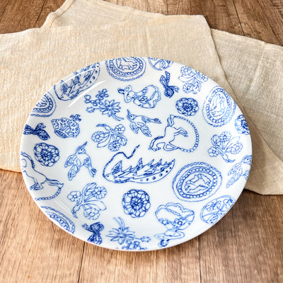 Maebata Dinner Plate 24.5cm Brooches Made In Japan