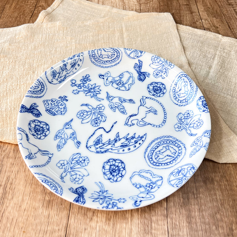 Maebata Dinner Plate 24.5cm Brooches Made In Japan