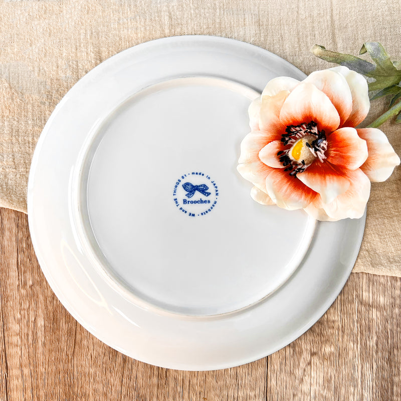 Maebata Dinner Plate 24.5cm Brooches Made In Japan