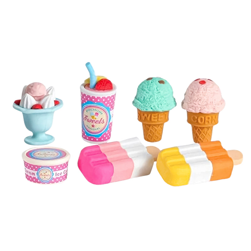 Japanese Iwako Puzzle Eraser ICE SHOP 7pk